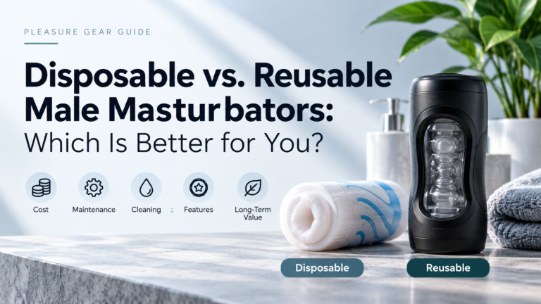 Comparison of disposable and reusable male masturbators, highlighting cost, maintenance, cleaning, features, and long-term value.